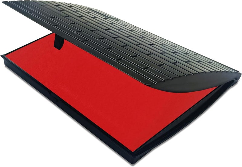 Stampmate Large Red Stamp Pad 7" x 5" – Premium Felt Ink Pad for Office, Home, Craft, and Rubber Stamps - Image 2